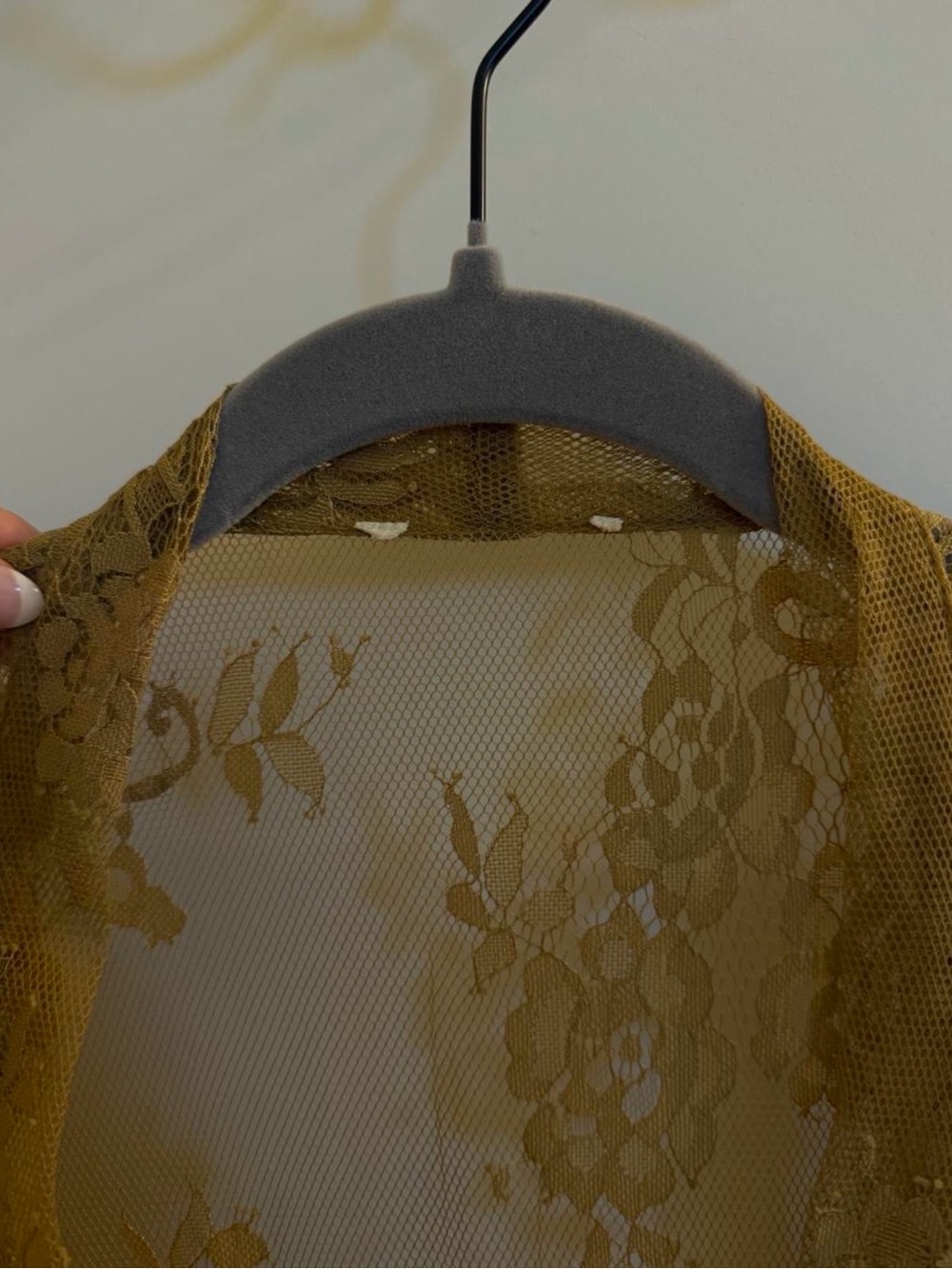 We The Free - Sheer Lace Duster in Antique Gold Tone - Picture 4 of 4